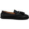 Inuovo Carrie Mocassino Donna con Nappine in Pelle Martellata NERO VINEGAR