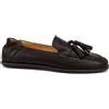 Inuovo Carrie Mocassino Donna con Nappine in Pelle Martellata TESTA DI MORO VINEGAR