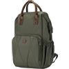 Bebeconfort Zaino Fasciatoio Neonato, Fasciatoio Portatile, Mineral Green | Borsa per Passeggino con Tasche, Scomparti Isolati, Fascette per Fissarlo al Passeggino, Eleganti Dettagli in Pelle