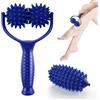 Foydream Rullo Massaggiante con Manici, 2 Rullo Muscolare per Gambe Sostituibili, Rullo Massaggio Piedi Applicabile per Alleviare il Dolore alle Gambe, agli Anca, alle Spalle, alle Braccia