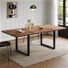Lahoomu Tavolo da pranzo con 3 lunghezze, 140/180/220 x 80 cm | 140/180/220 x 80 x 75 cm, MDF, noce, 6-10 persone