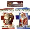 Afie M5-422 - Set di 5 biglietti di Babbo Natale che offre regali giocattoli, formato 13,5 x 8,5 cm + 5 buste bianche 14 x 9 cm, 2 modelli assortiti o 5 carini, fine anno per bambini, voti tradizionali