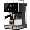 Girmi MC71W Macchina Caffè Espresso, Montalatte automatico, Nero | Pronta in 30 secondi, display digitale touch screen, 20 Bar, smontabile, serbatoio da 1,5 litri