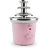 Bestron ACF400P Fontana di cioccolato con torre in acciaio inox, 2 livelli di calore, rosa