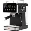 Girmi MC55W Macchina caffè espresso, Display Digitale, Lancia Vapore, Nero | Per cialde in carta e caffè macinato, pronta in 30 secondi, facile da pulire, serbatoio 1,5 litri