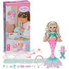 BABY born Glam Up Sparkle sirena con accessori styling | Effetto colore UV, accessori in tessuto, fermagli per capelli, amico animale
