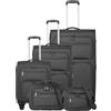 Travelite Cubis - Set di trolley per bagaglio morbido, L/M/S, grigio, Trolley Set L/M/S, Set di trolley morbidi