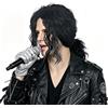 karlery Parrucca da uomo lunga nera riccia Mullet anni '70 anni '80 rock cantante parrucca punk
