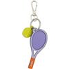 DuDu Portachiavi Racchetta da Tennis in Pelle con Moschettone - Charm Portachiavi Sportivo Tennis per Chiavi, Borsa o Zaino