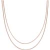 GD GOOD.designs Collana Serpente Donna - Doppia catena piatta in acciaio inox 316L, oro e oro rosa (placcata 18K) o argento - collana layering impermeabile e regolabile (38/42-43/47 cm)
