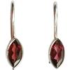 Bijoux et Objets - Orecchini con granato in argento 925 - Dimensione della pietra 5x10mm