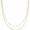 GD GOOD.designs Collana Serpente Donna - Doppia catena piatta in acciaio inox 316L, oro e oro rosa (placcata 18K) o argento - collana layering impermeabile e regolabile (38/42-43/47 cm)