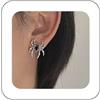 Yheakne Orecchini vintage a forma di ragno nero, onice, orecchini in argento, orecchini a ragno punk, orecchini horror, gioielli per donne e ragazze