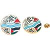 ZENRUIMING 2 spille smaltate con bandiera della Palestina, 3,6 cm, fiume della Palestina, anguria, pace, ramo d'ulivo, spilla rotonda in lega per vestiti, cappelli, zaini, bottoni rotondi