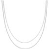 GD GOOD.designs Collana Serpente Donna - Doppia catena piatta in acciaio inox 316L, oro e oro rosa (placcata 18K) o argento - collana layering impermeabile e regolabile (38/42-43/47 cm)
