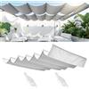 Vexnaro Tenda a Vela Ombreggiante a Onda Retrattile, Impermeabile Tenda da Sole in Tessuto Oxford Poliestere con Corde per Giardino Balcone Terrazza Piscina Esterno, 0,6 x 3 m, Onda 50 cm