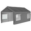 Comfyu Tenda per auto, 3 × 6 m, resistente all'inverno, con finestre arrotolabili e pareti laterali rimovibili, tenda da garage per auto, SUV, barca e camion, grigio