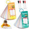 AOOHA Fogli di Tabelline per Bambini,30 pezzi Flashcard di Matematica con Penna Cancellabile e Occhiello,Tabelline Carte Materiale Educativo per Bambini dai 3 Anni