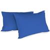 Zer0bed, Coppia Di Federe In Cotone 52x80 CM, Royal, Set Di 2, Tinta Unita, 100% Cotone, Cuscino Letto, Chiusura A Busta