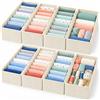 Relaxdays Organizer cassetti, beige | set 8 pz., per cassettiera IKEA Hemnes 160 cm, pieghevole, divisori