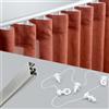 Byour3 - Filo con Scorrevoli per Tende a Onda Passo 8cm - Corda con Ganci Alianti Silenziosi per Binario Tenda - Sistema Onda Perfetto Nastro per Wave Fettuccia per Tende Ondulate (5 metri, Bianco)