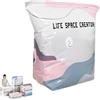 Generic Lot di 6 sacchetti di stoccaggio sottovuoto 3D senza pompa - Sacchetti di compressione ermetici e riutilizzabili per piumoni, cuscini, vestiti stagionali, armadio, piccola casa