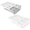CZAKOMIX 2 Pezzi Cassetti Estraibili Sotto Scrivania,per bagno,ufficio | Plastica ABS,dimensioni:20×17×6cm,design a scomparsa per risparmiare spazio,dotato di adesivo posteriore ad alta tenuta