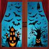 Nymora 63 adesivi per finestre di Halloween, decorazione riutilizzabile su entrambi i lati, senza colla, fantasmi, pipistrelli, zucche, per finestre e porte a bovindo (fogli A4, resistenti alle intemperie)