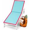 Intimitaly Sommaruga Telo Mare in Microfibra 90x180 cm, Asciugatura Rapida, Antisabbia, Bicolore con Bordino a Contrasto, Leggero, per Mare, Piscina e Viaggio (Celeste-Fuxia)