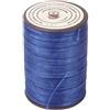 Tiiyee Filo Cerato, Cordoncino Cerato Cucire Pelle da 0,45 Mm Riparazione Scarpe Rilegatura Libri Fai Corda Piatta Progetti Cucitura Poliestere Rivestito Bracciali Impiegh Per Artigianale (Blu Reale)