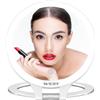 WEILY Specchio ingranditore con luci 10X/1X, specchio da viaggio a doppia | Luci regolabili in 3 colori, LED ricaricabili per trucco, rimozione comedoni e punti neri (bianco)