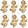 Paben Articoli Religiosi 6 Pezzi Bambinello Gesù bambino in resina cm. 6,5