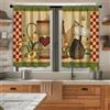 Highdi 2 Pezzi 3D Motivi Tende Cucina con Sacchetto, Tendine Cucina Tendina Sottolavello, Tende per Finestre Piccole per Soggiorno, Casa in Stile Rustico (Casetta di legno,W80xL100cm)