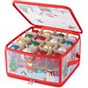 OUSFOT Porta Palline Natale per 32 Palline con 2 Strati | Contenitore Palline di Natale, Rosso, per Palline dell'albero di Natale, Addobbi per Abete, Decorazioni Natalizie