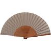 Tusitala Barcelona Ventaglio spagnolo Espiga Marrón - Legno e cotone - 23 cm - Custodia in yute natural - Accessorio moda - Fatto a mano in Spagna - Eventi e regali - La nostra collezione classica - Tusitala Barcelona