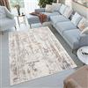 TAPISO Venezia Tappeto Soggiorno Moderno Salotto Camera da Letto Multicolore Grigio Beige Astratto Vintage A Pelo Corto 140 x 200 cm
