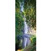A.Monamour Adesivo Porta Autoadesiva Cascata Del Niagara Nella Foresta Con Il Fiume Nel Paesaggio Dell'Isola Di Reunion Vinile PVC Adesivi per Porte 3D Pellicola Adesiva Poster Sticker Murale Parete