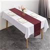 Pengcen Runner da tavolo rettangolare con paillettes bordeaux per romantiche decorazioni per matrimoni e feste, 30 x 180 cm