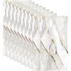 YNNHUDEEP 10 adesivi per piastrelle, effetto marmo, 60 x 30 cm, impermeabili, per cucina, bagno, soggiorno (6)