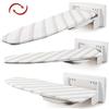 ybaymy - Piccolo asse da stiro pieghevole a parete, con copertura resistente al calore, girevole a 180°, fissaggio a parete, colore: bianco
