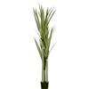 HOMCOM Pianta Artificiale di Yucca 190 cm con 39 Foglie Verde con Vaso PEVA | Pianta in Bambù e PP, Contenitore in Cemento