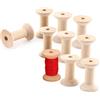 Tomotato 10 Pz Rocchetti di Filo Vuoti in Legno, Colore Naturale, 47 mm x 31 mm | Grande Rocchetti Vuoti per Cucito e Ricamo, Organizzazione per Filo Cordini e Nastri, Accessori per Artigianato e Fai Da Te