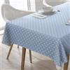 Home Direct Tovaglia rettangolare in tela cerata in PVC facile da pulire (140 x 240 cm, blu)