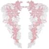 GORGECRAFT 2pz 3D Fiore Applique in Pizzo Paillettes Rosa Pizzo Ricamato da Cucire su Applique Motivo Floreale Colletto in Tessuto Toppe per Abiti da Sposa Decorazioni per Abiti Pantaloni Cucito