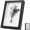 YUNXCNA Cornice portafoto 3D, Cornice Profonda da Riempire 20x25 cm, con Lastra Acrilica Trasparente, Cornice per Oggetti 3D Più Profonda di 3 cm, Cornice Quadrate, Decorazione Murale Tridimensionale, Nero
