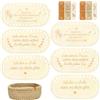 WALLFID Set di basi in legno per uncinetto, 6 fondi ovali e 6 etichette — Basi per cestini, borse e contenitori — Fondo ovale in legno per progetti DIY, stabile e facile da usare