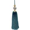 Anevous 4 eleganti nappe in poliestere, per fai da te, charms, nappa per chiavi, per decorazioni per la casa, matrimoni, Natale, portachiavi, accessori fai da te, blu pavone scuro