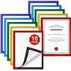 Jesustree Cornici Magnetiche A4 autoadesive con Chiusura Magnetica, 10 Pezzi | Cornice Portafoto Magnetica, Tasche in PVC Trasparente con Retro Adesivo per Foto, Documenti, Poster e Certificati