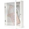 Muzilife Cornice portafoto in legno 3D con apertura da riempire, 28 x 35 cm, con puntine e tasselli, per display fai da te, shadow box, regalo di Pasqua, per famiglia, amici, ufficio, bianco
