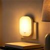 Suright [1 Pezzi] Luce Notturna da Presa con Sensore Crepuscolare, 5 Livelli Dimmerabile, 3000K Bianco Caldo, Modalità ON/OFF/Auto, LED Soffuso a Risparmio Energetico per Cameretta, Corridoio, Cucina, Scale